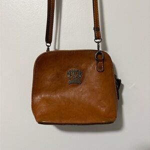 Pratesi Firenze Brown Genuine Leather Crossbody Bag